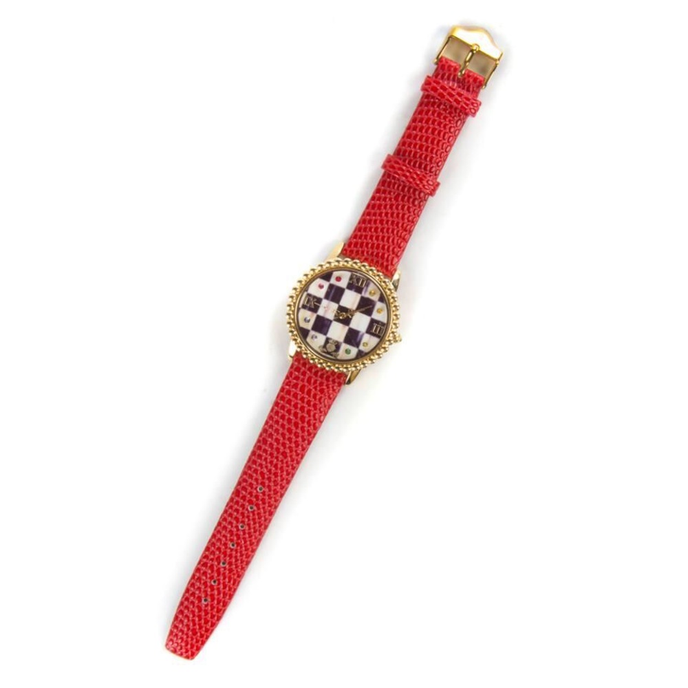 Mackenzie Childs Courtly Check Round Watch